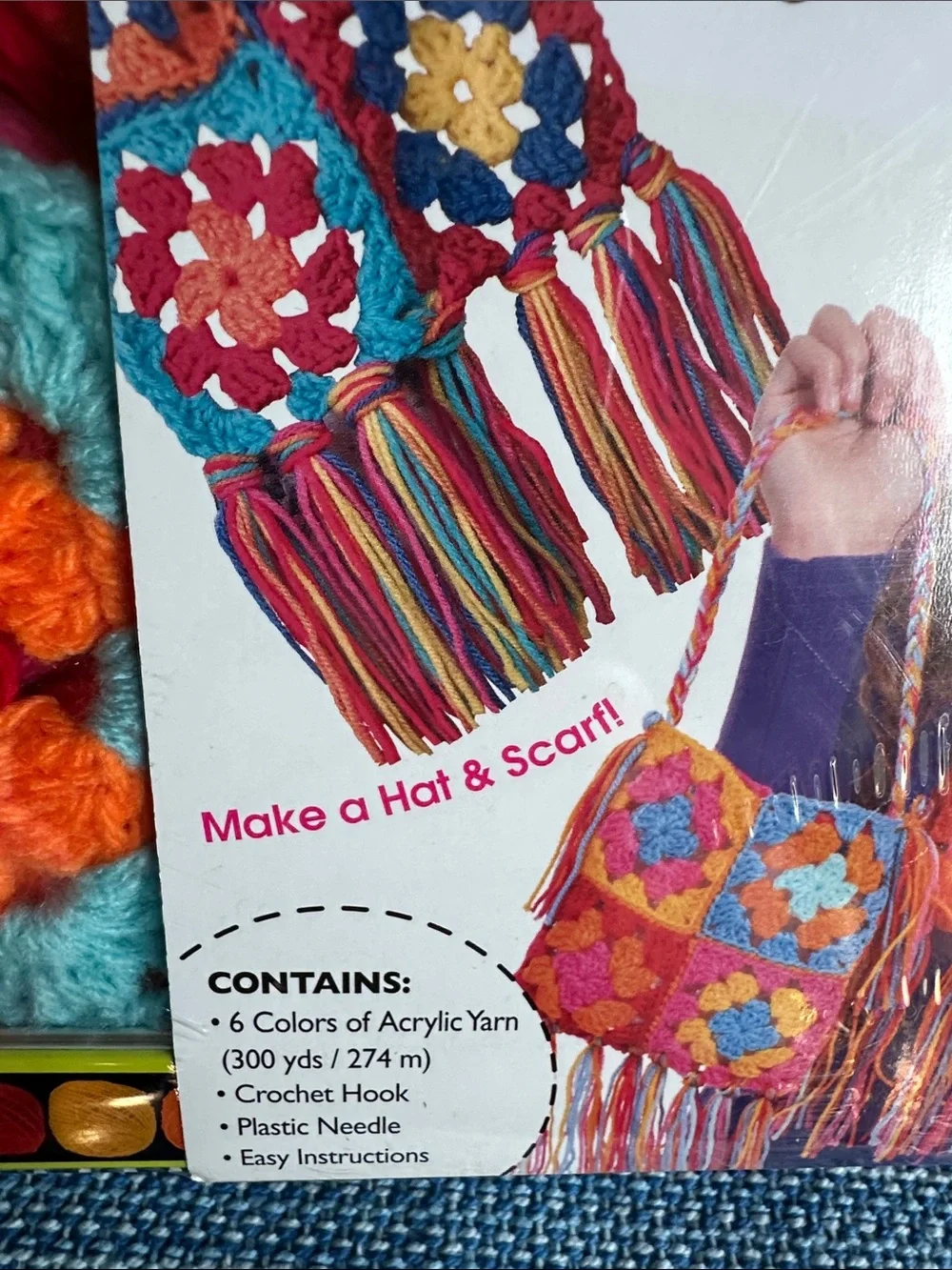 ALEX Hip To Be Square Crochet Kit - Multicolor Kids Crochet Set